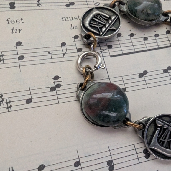 Viking Norse Multi-Stone Bracelet - Picture 6 of 10